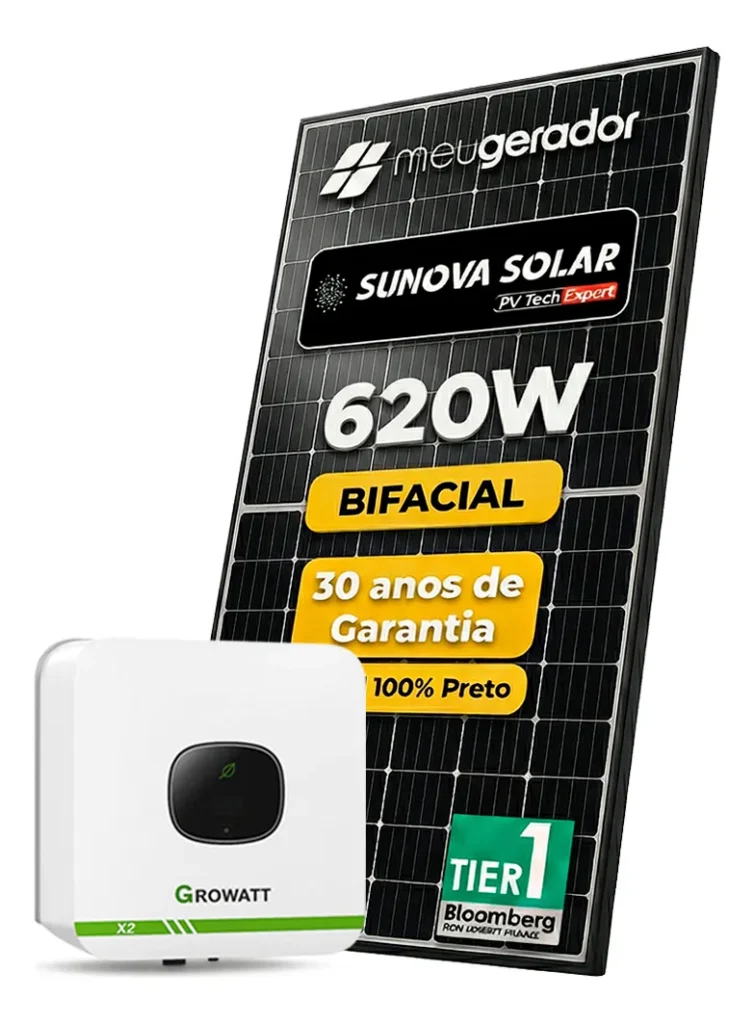 Sistema de energia solar fotovoltaica residencial em cima do telhado casa moderna 2026